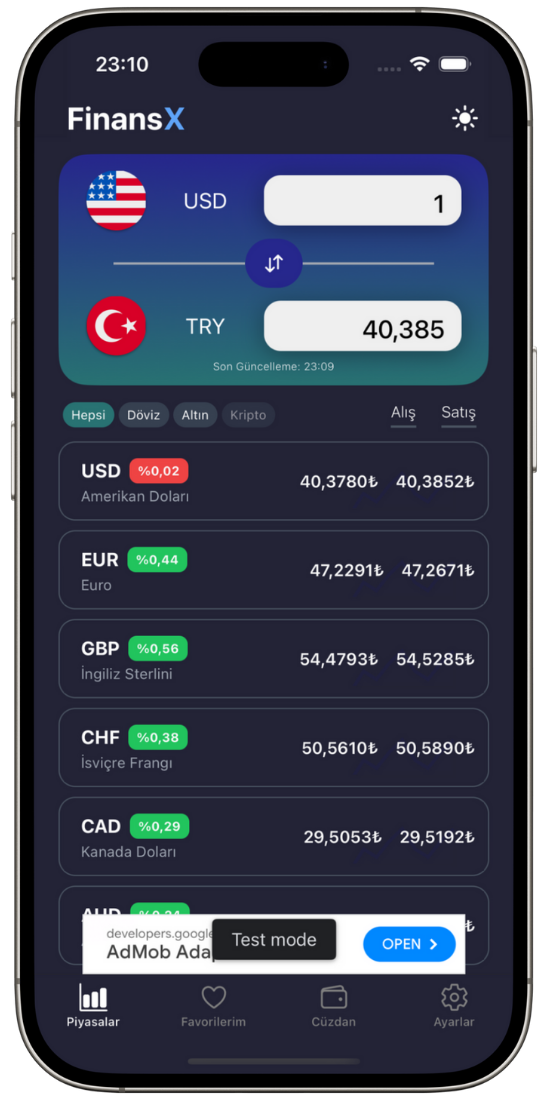 FinansX Screenshot